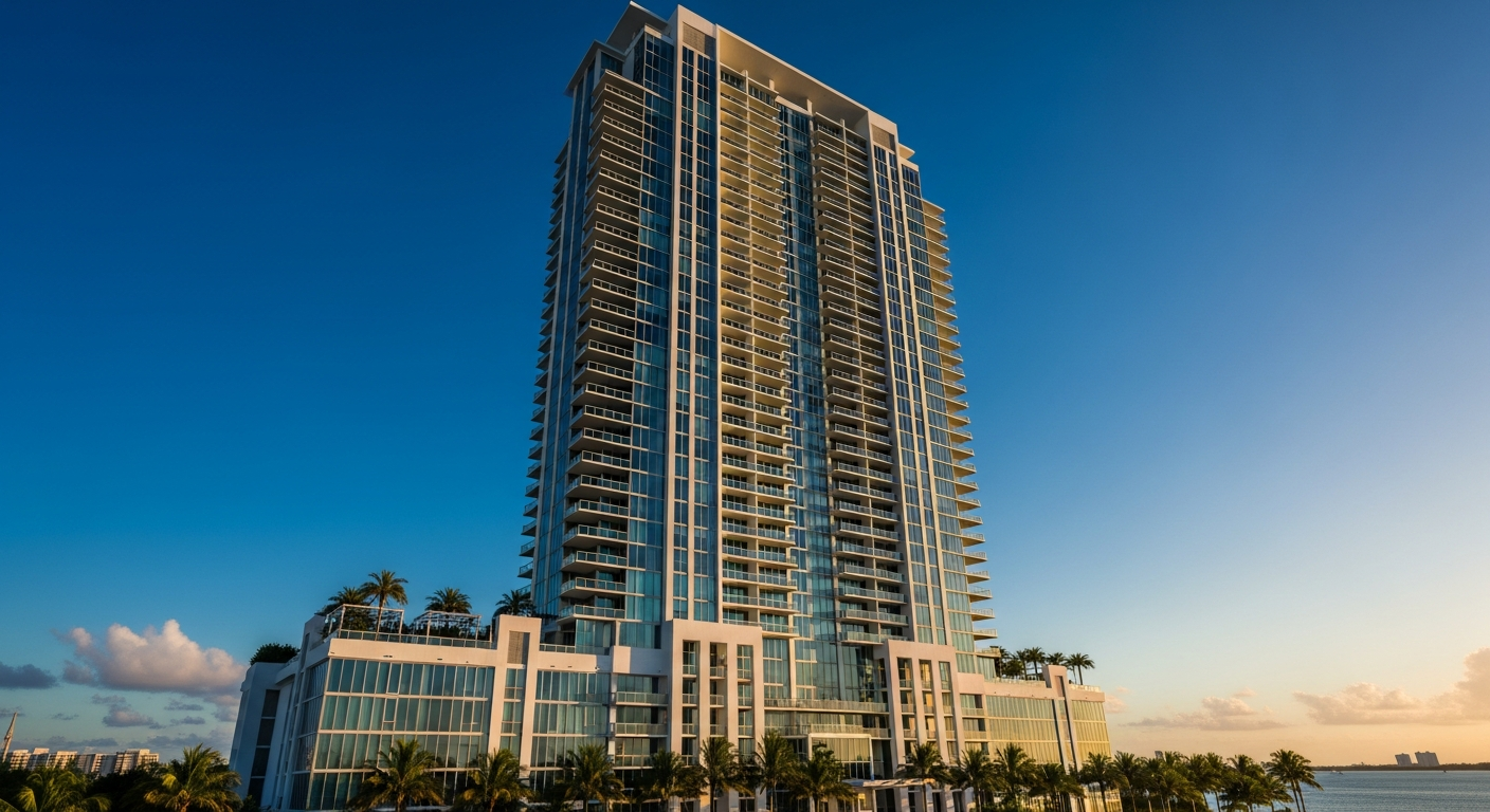 Luxury glass tower