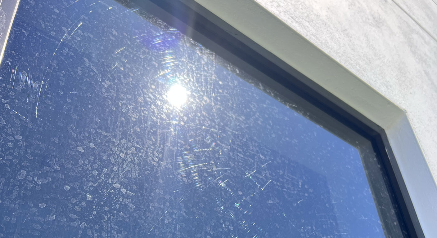 Glass before restoration